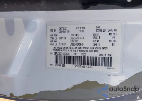 1994 Dodge Ram 2500 from USA, damaged, VIN 1B7JC26Z1RS525261